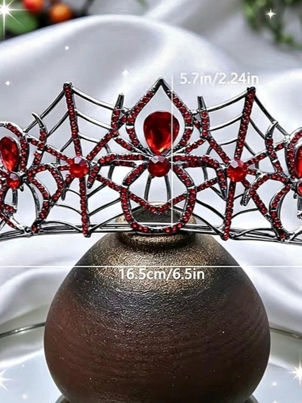 Red Rhinestone Tiara